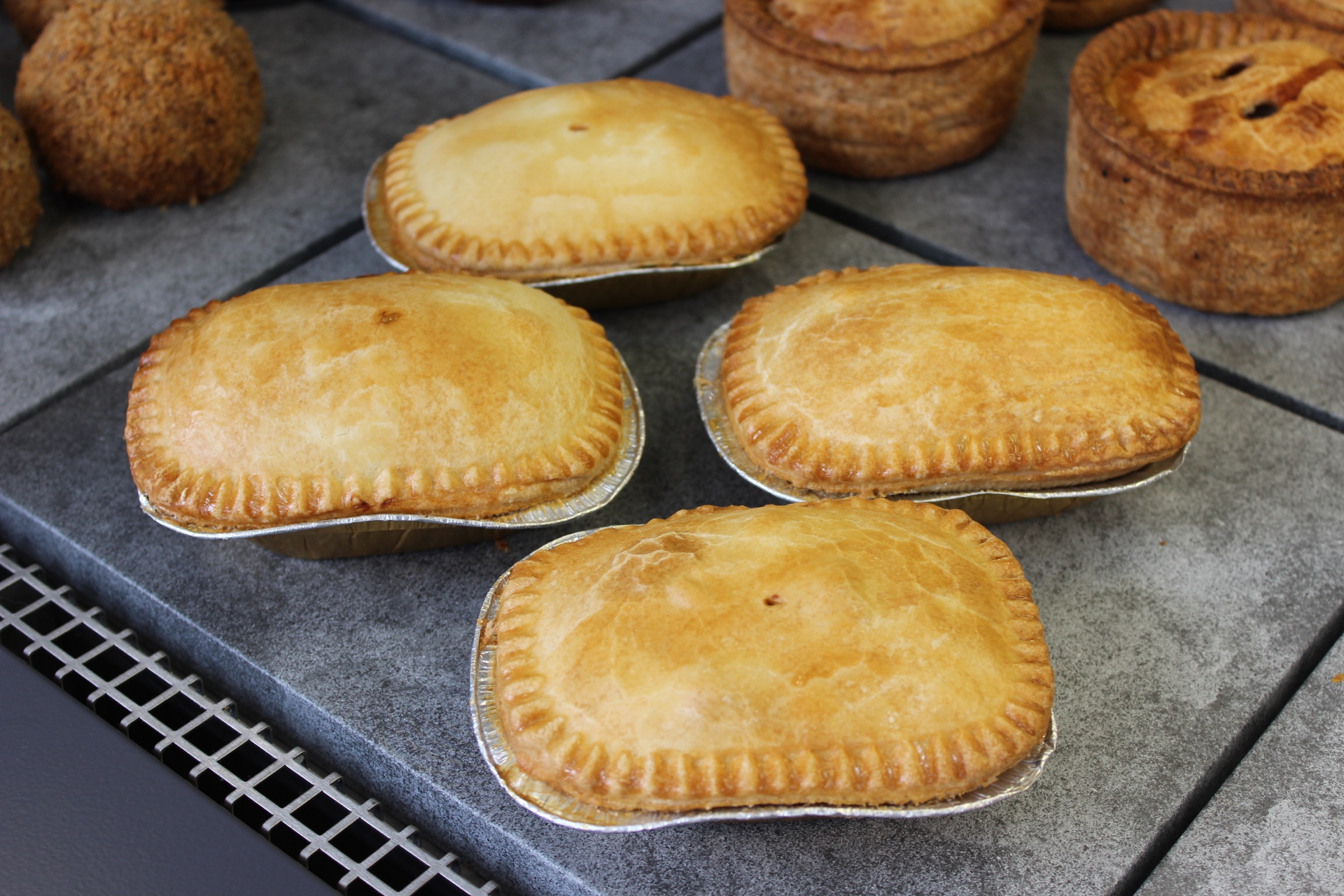 Variety of pies available by F Doncaster